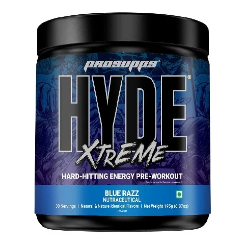 ProSupps Hyde Xtreme Pre Workout, 190 g (0.42 lb), Blue Razz (Blue Razz)