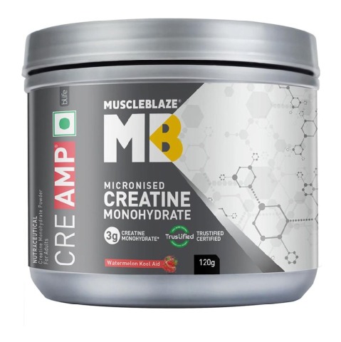 MuscleBlaze Creatine Monohydrate CreAMP, 120 g (0.26 lb), Watermelon Kool Aid (Watermelon Kool Aid)