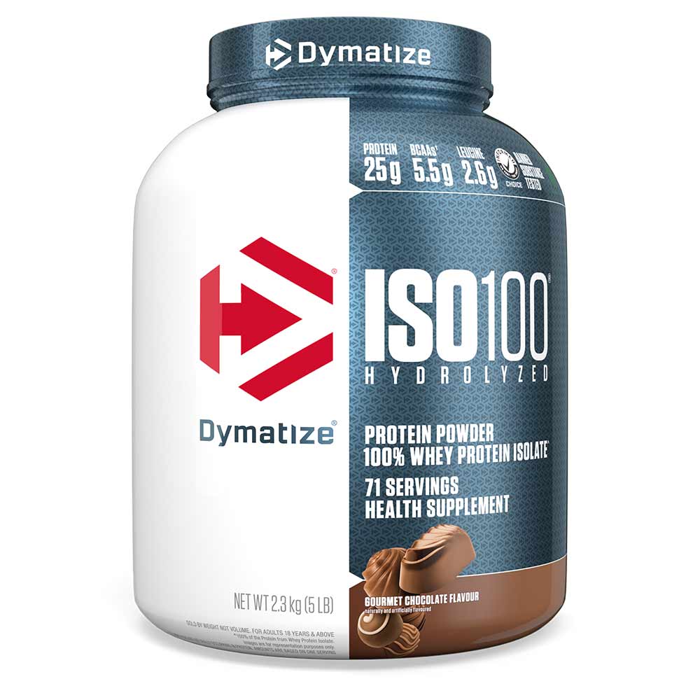 Dymatize ISO100 Hydrolyzed Whey Isolate, 2.27 kg (5 lb), Gourmet Chocolate (Gourmet Chocolate)