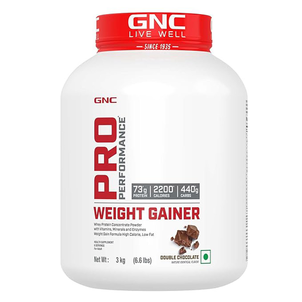GNC Pro Performance Weight Gainer, 3 kg (6.6 lb), Double Chocolate (Double Chocolate)